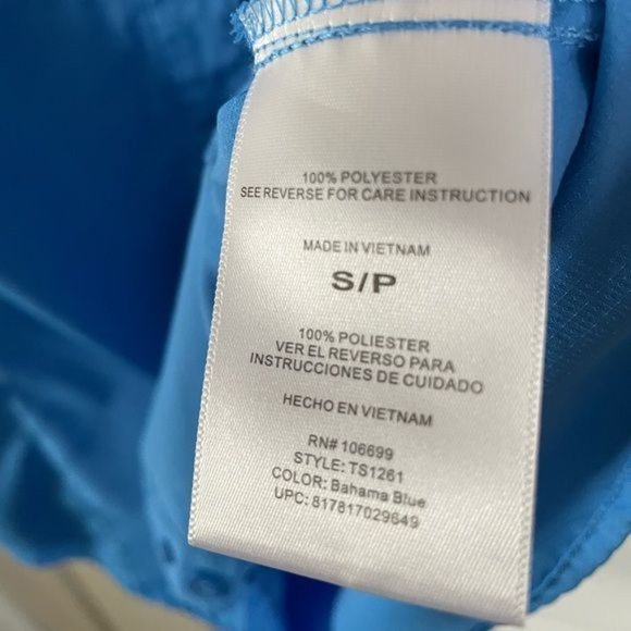 Habit Women’s Small Blue Collared Outdoor Sun Protection Fishing Vented Shirt - Picture 13 of 14